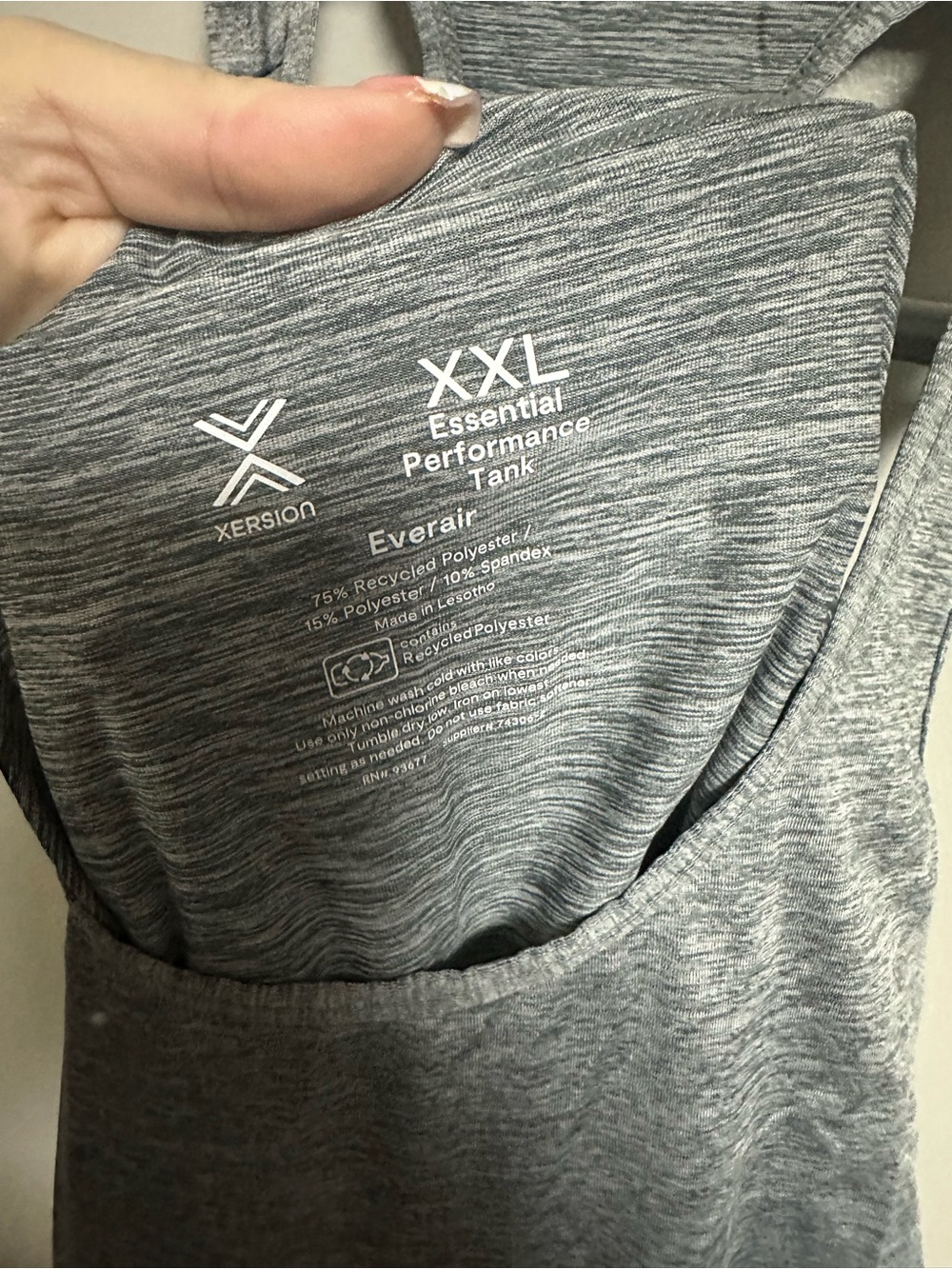 Xersion Gray Racerback Tank Top - Picture 2 of 3